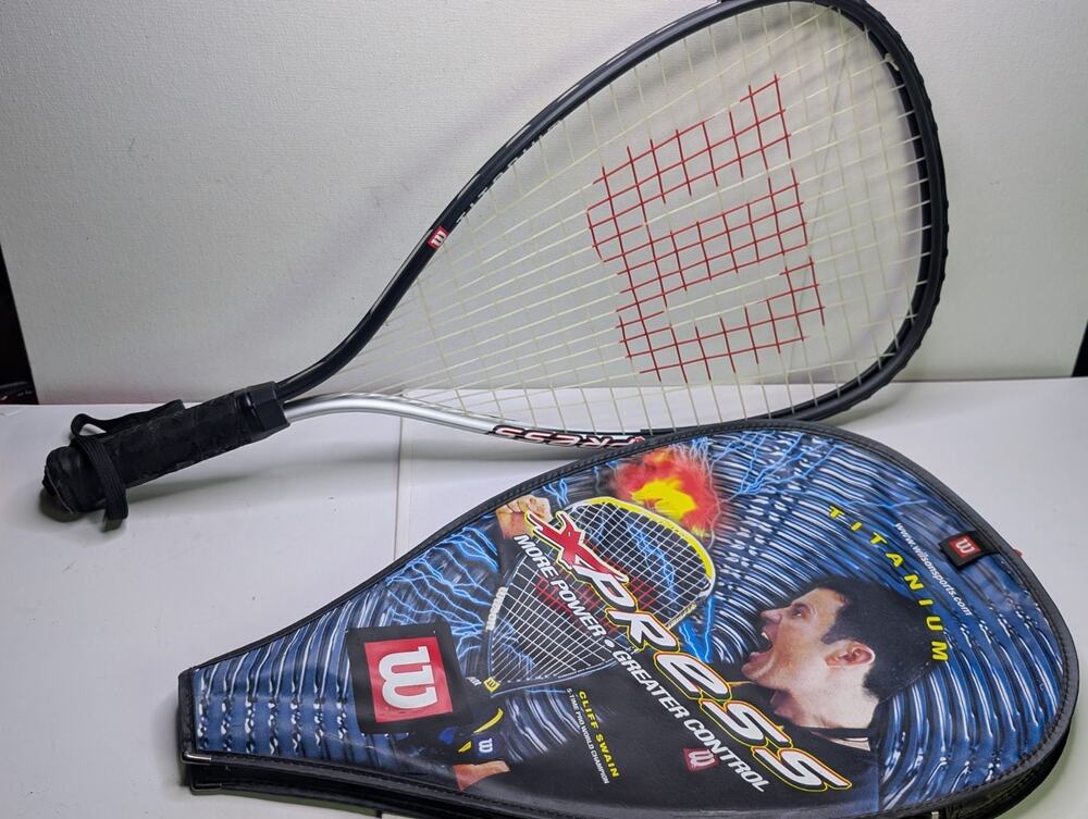 Wilson Xpress Titanium Racquetball Racquet Cliff Swain Cover 3 7/8" Grip